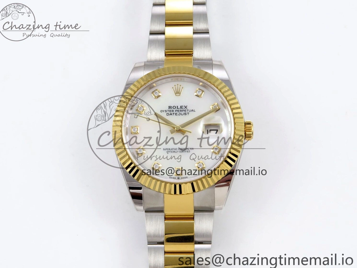 0117 DateJust 41 SS YG ARF 1:1 Best Edition 904L Steel White MOP Dial on Oyster Bracelet SH Sporty 1257